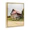 Stupell Industries Rural Americana Home Countryside Farm Flag Painting Floater Framed Art